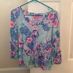 Lilly pulitzer Flared sleeve top